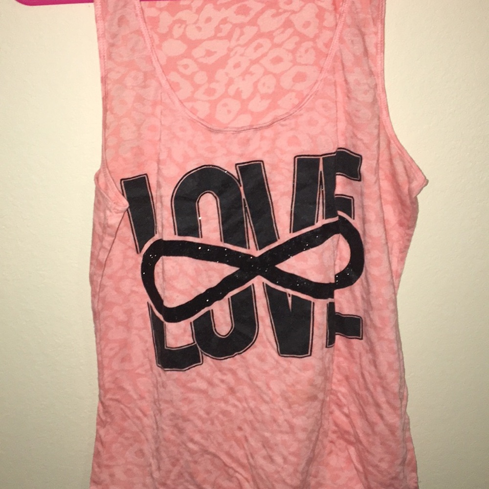 “love” logo kids tank top